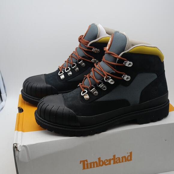 NEW Timberland Women's 10 Heritage Waterproof Rubber Toe Hiking Boots Black Nubu - Picture 1 of 12